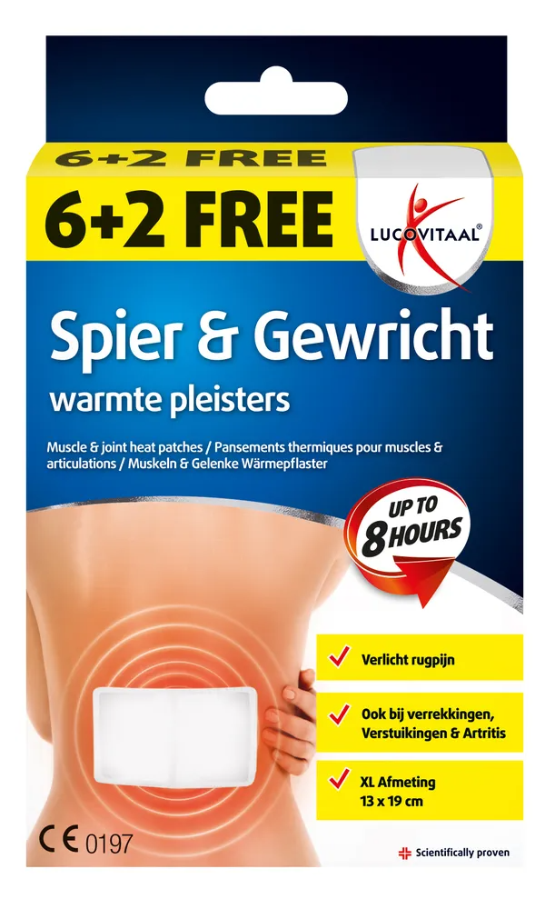 Lucovitaal Spier & Gewricht Warmte Pleisters 13 x 19 cm
