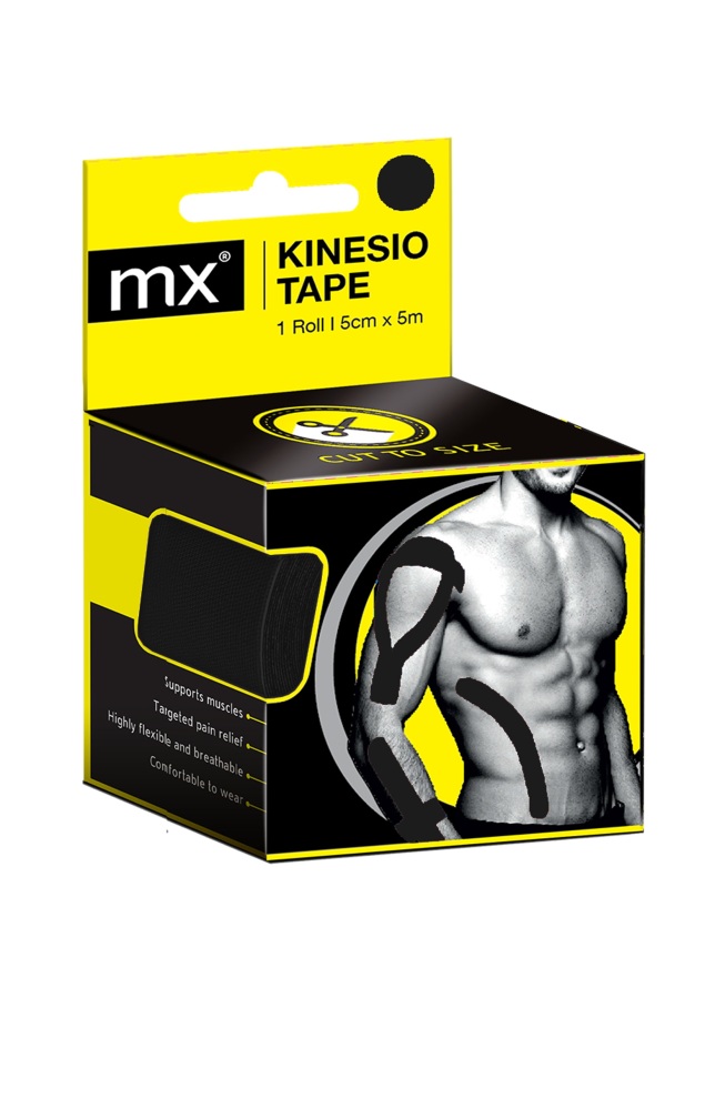 Image of MX Health Kinesio Tape Black 5cmx5m