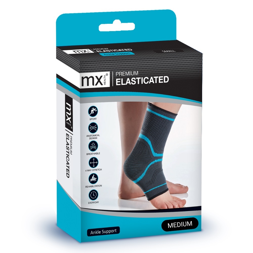 MX Health Premium Ankle Support Elastic - M afbeelding