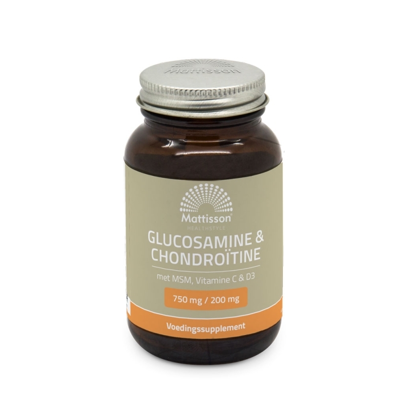 Mattisson - Glucosamine Chondroïtine met MSM, Vitamine C & D3 - 60 tabletten