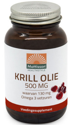 Afbeelding van Mattisson HealthStyle Krill Olie 500mg Capsules