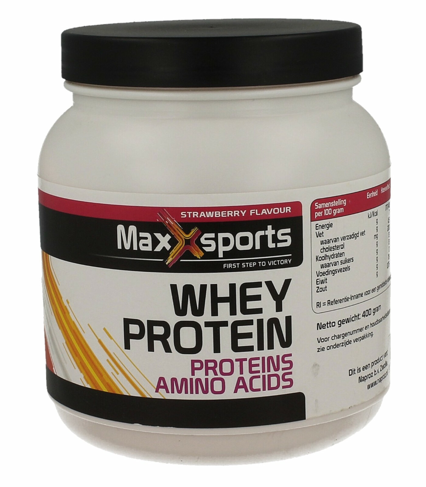 Maxx Sports Whey Proteine Aardbei 400gr