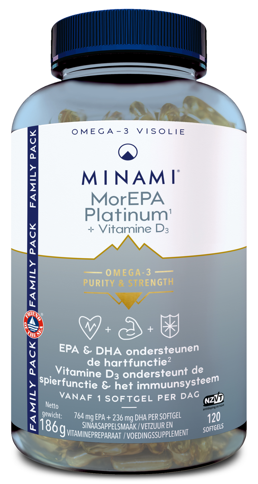 Afbeelding van Minami MorEPA Platinum + Vitamine D3 Softgels