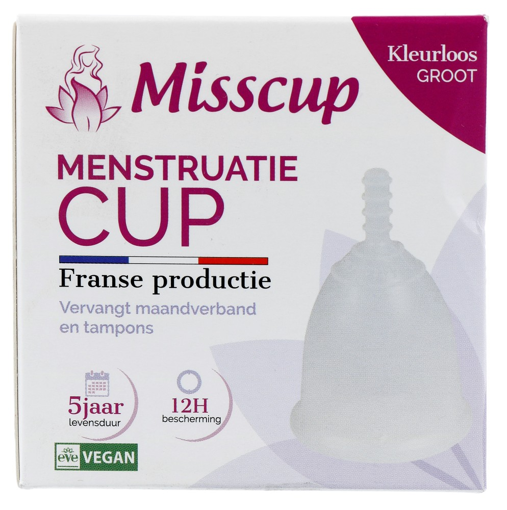 Misscup Menstruatie Cup Groot Kleurloos afbeelding