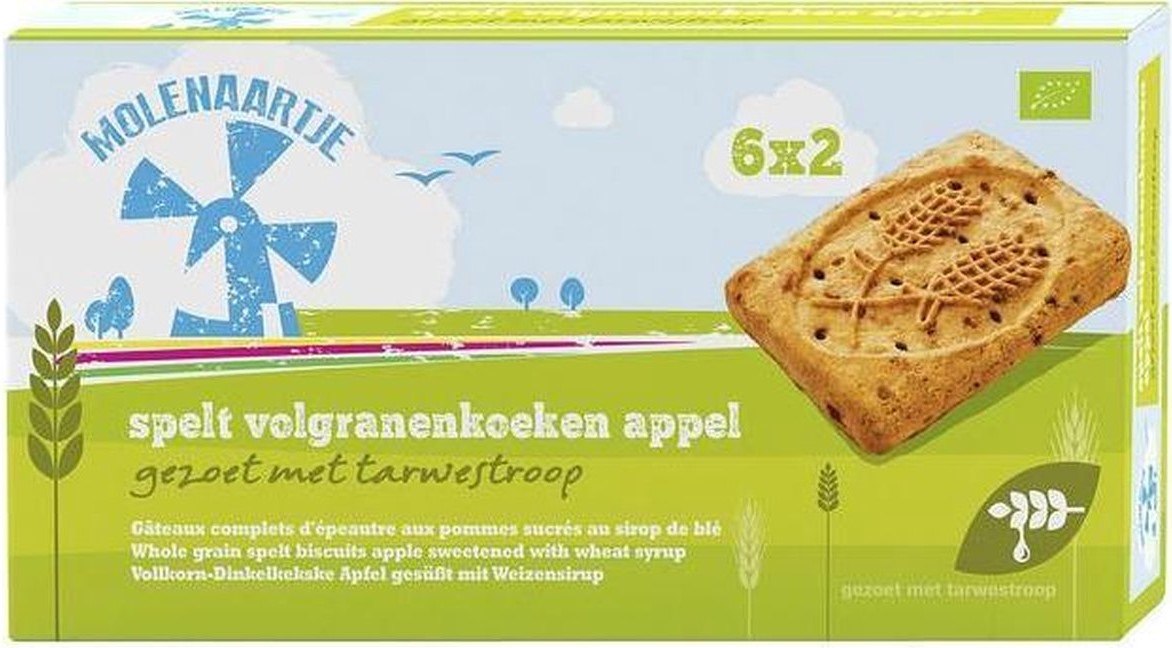 Molenaartje Spelt Volgranenkoeken Appel