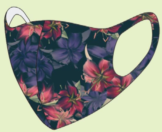 Mondkapje Flowers One Size - Uitwasbaar
