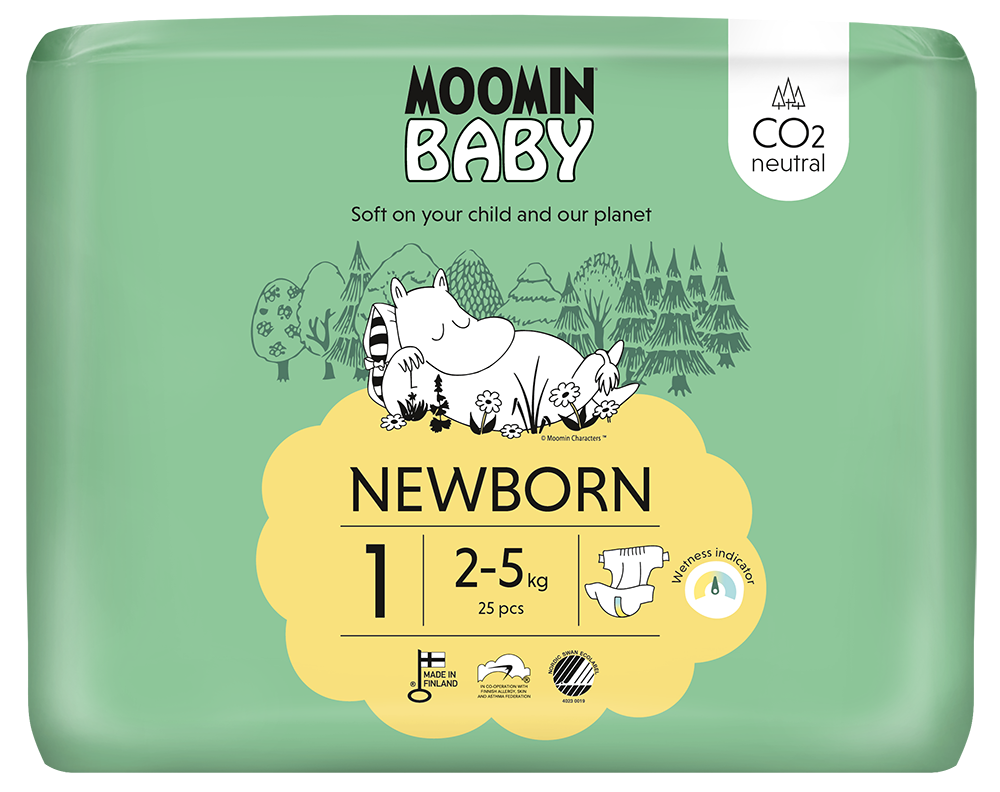 Muumi Moomin Baby Luier maat 1 Newborn