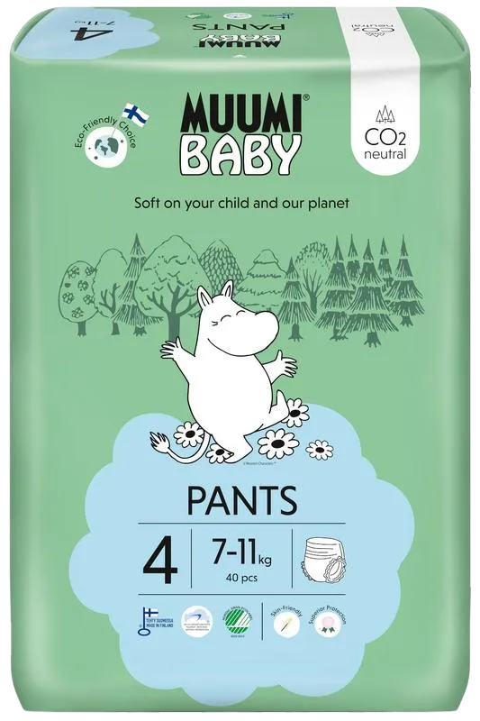 Image of Muumi Baby Ecologische Luierbroekjes 4 Maxi 