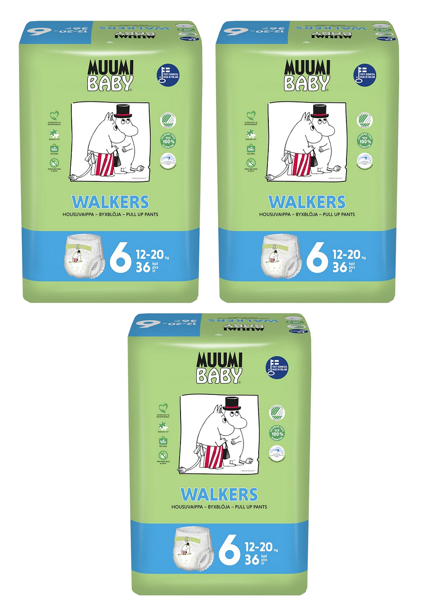Image of Muumi Baby Ecologische Luierbroekjes 6 Junior Voordeelverpakking