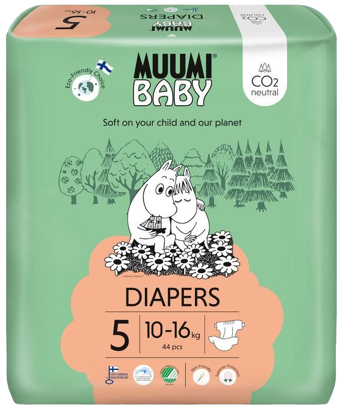 Image of Muumi Baby Ecologische Luiers 5 Maxi Plus 