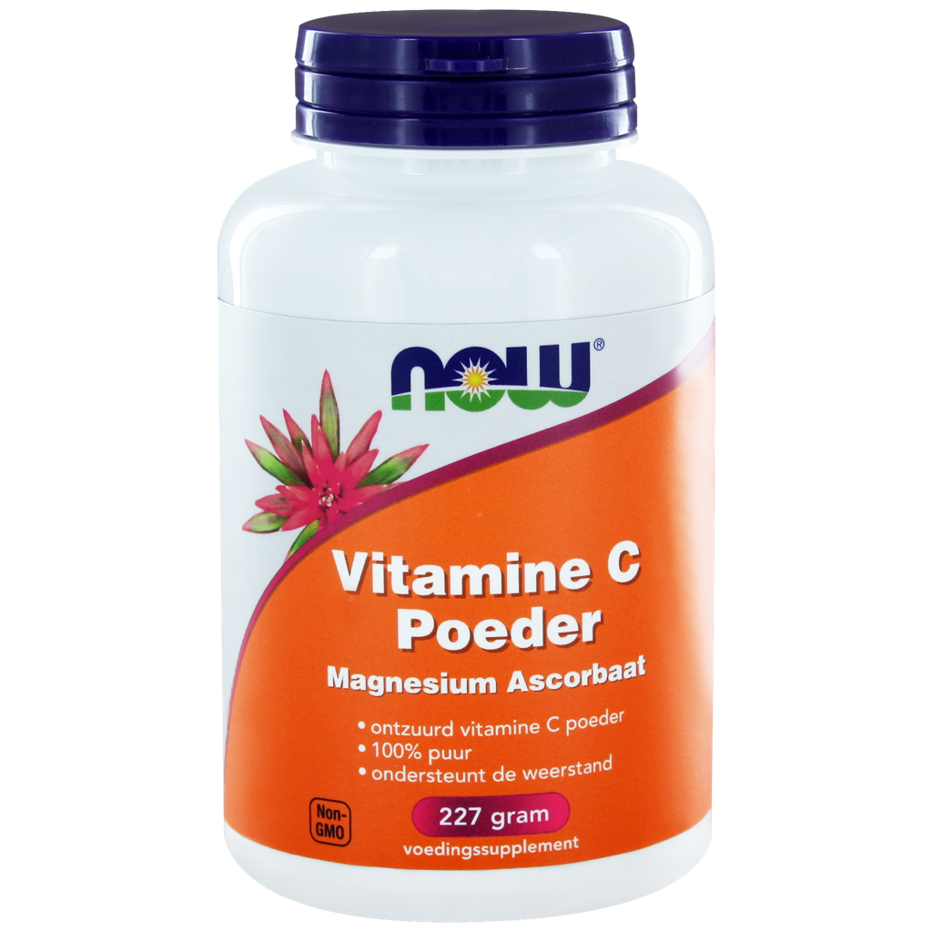 NOW Vitamine C Poeder Magnesium Ascorbaat