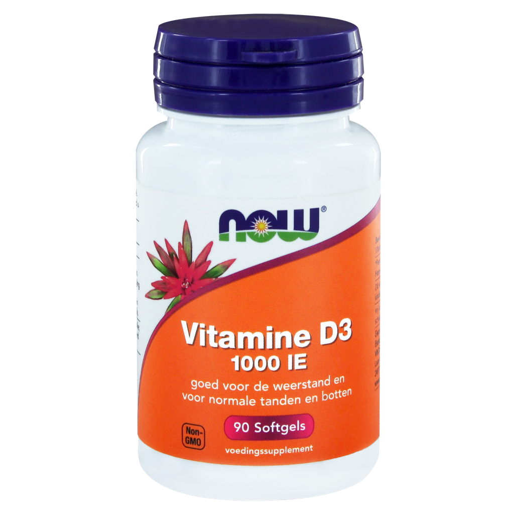 NOW Vitamine D3 1000IE Softgels 90st