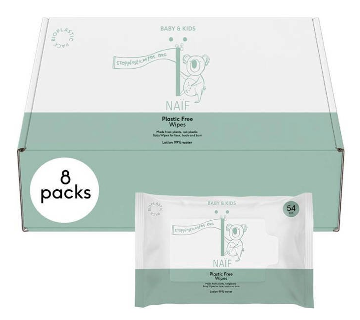 NAIF Na&#xEF, f Wet Wipes Box Plastic Free 8 x 54 vochtige doekjes(432 vochtige doekjes ) online kopen