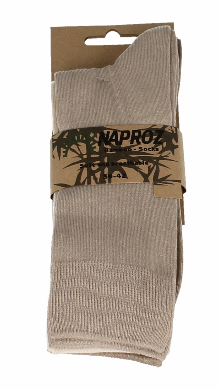 Naproz Airco Sokken Heren Beige 39-42 3 Paar