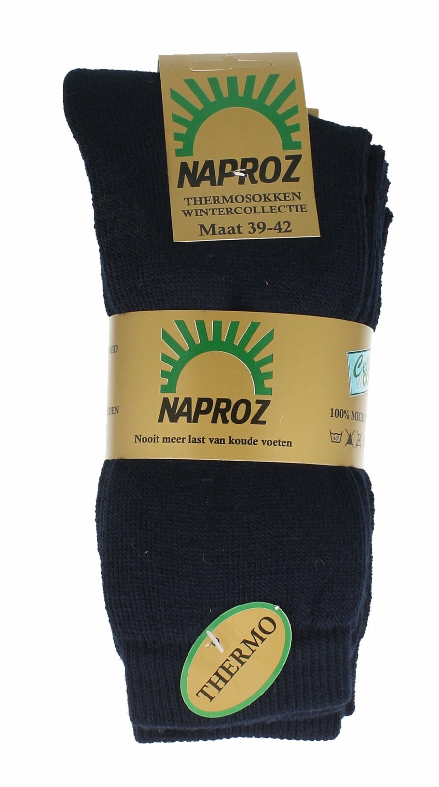 Naproz Thermo Sokken Blauw Maat 39-42 3 Paar