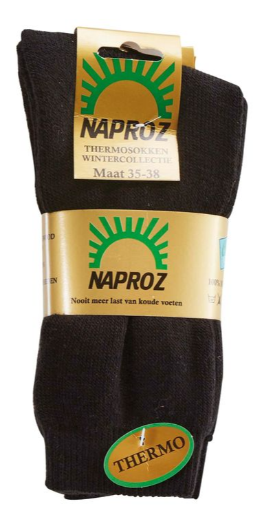 Naproz Thermo Sokken Zwart Maat 39-42 3 Paar afbeelding