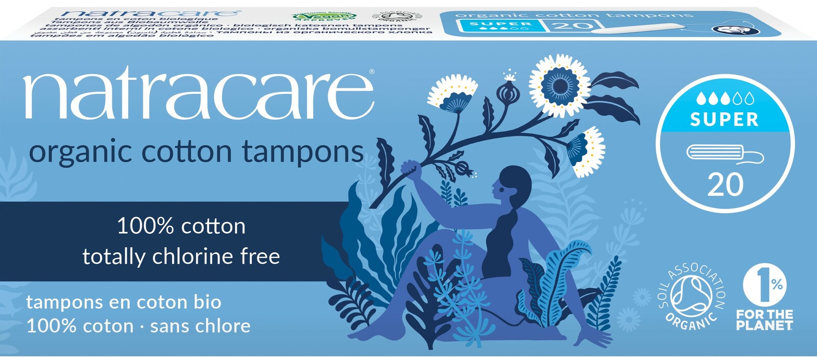 Image of Natracare Cotton Tampons Super 