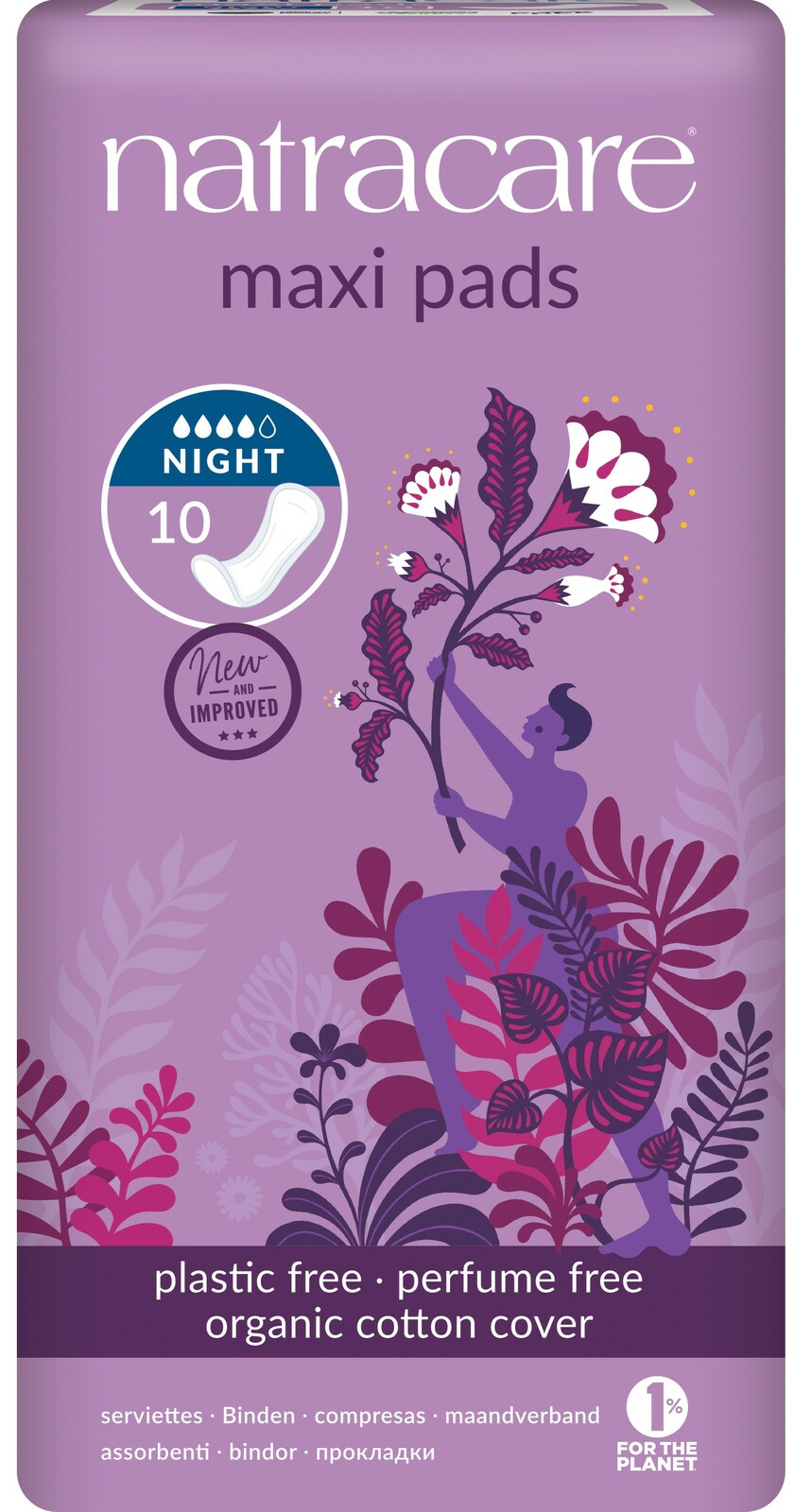 Image of Natracare Maxi Pads Night Maandverband