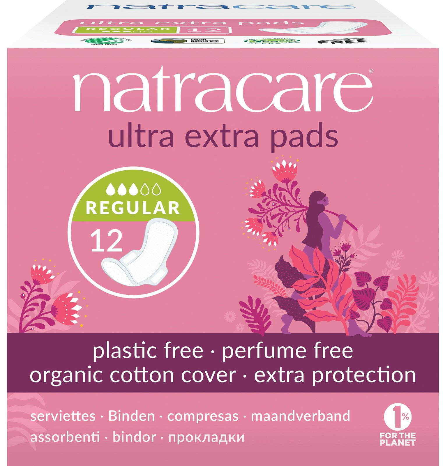 Image of Natracare Ultra Extra Pads Normal Maandverband 