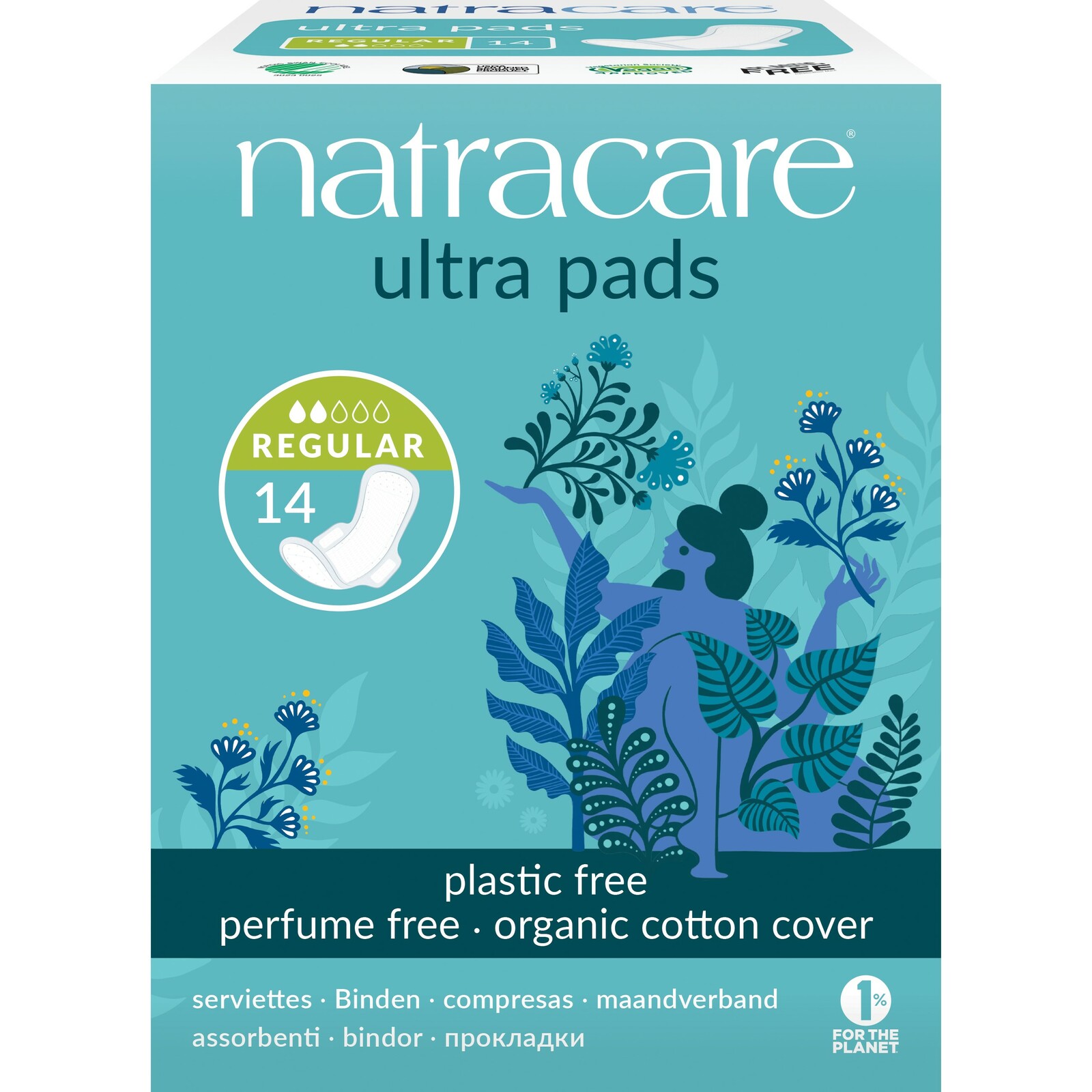 Image of Natracare Ultra Pads Regular Maandverband 14ST