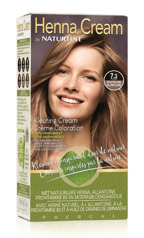 Naturtint Henna Cream 7.3 Goud Blond Semi-Permanente Kleuring afbeelding