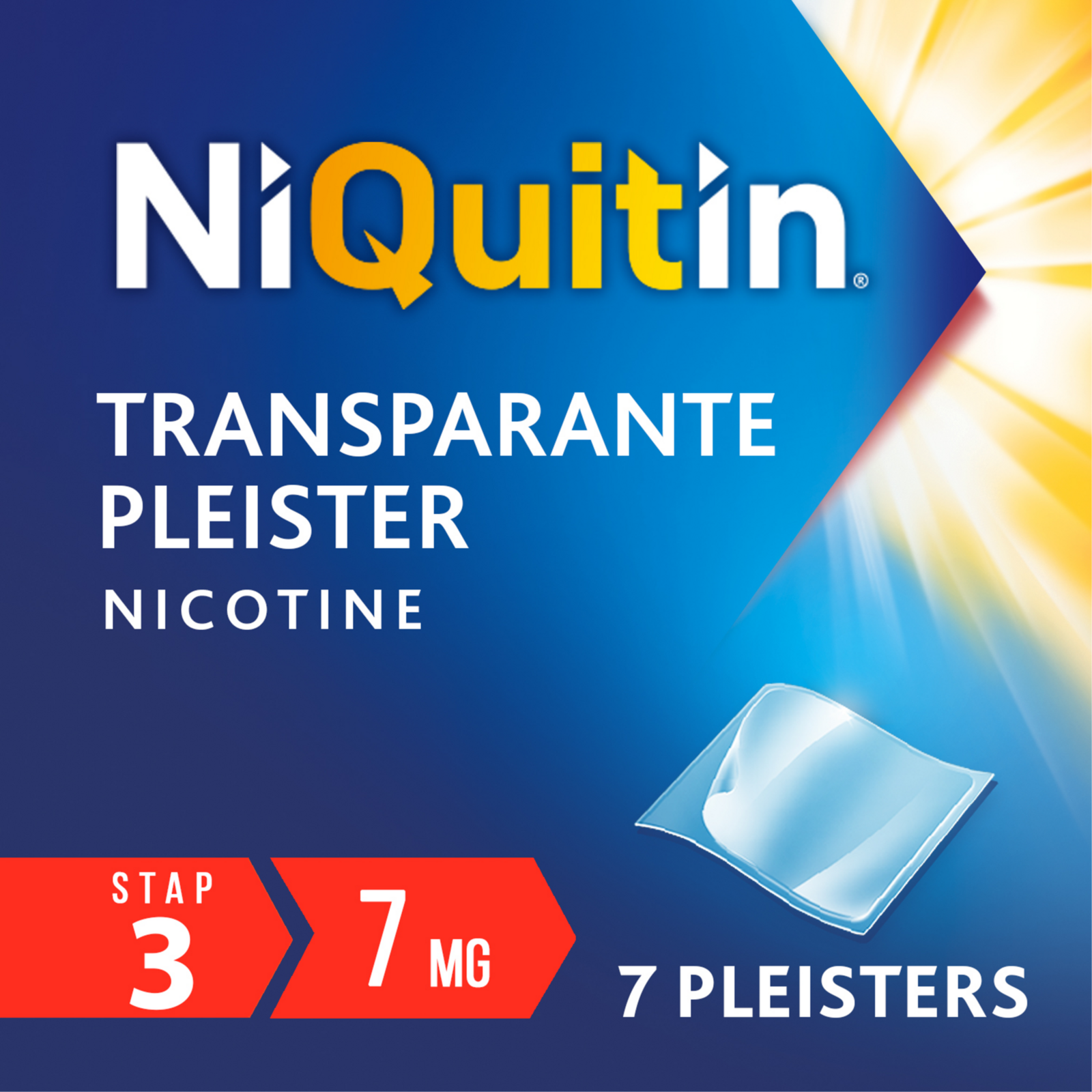 Image of Niquitin Clear Pleisters 7mg Stap 3 
