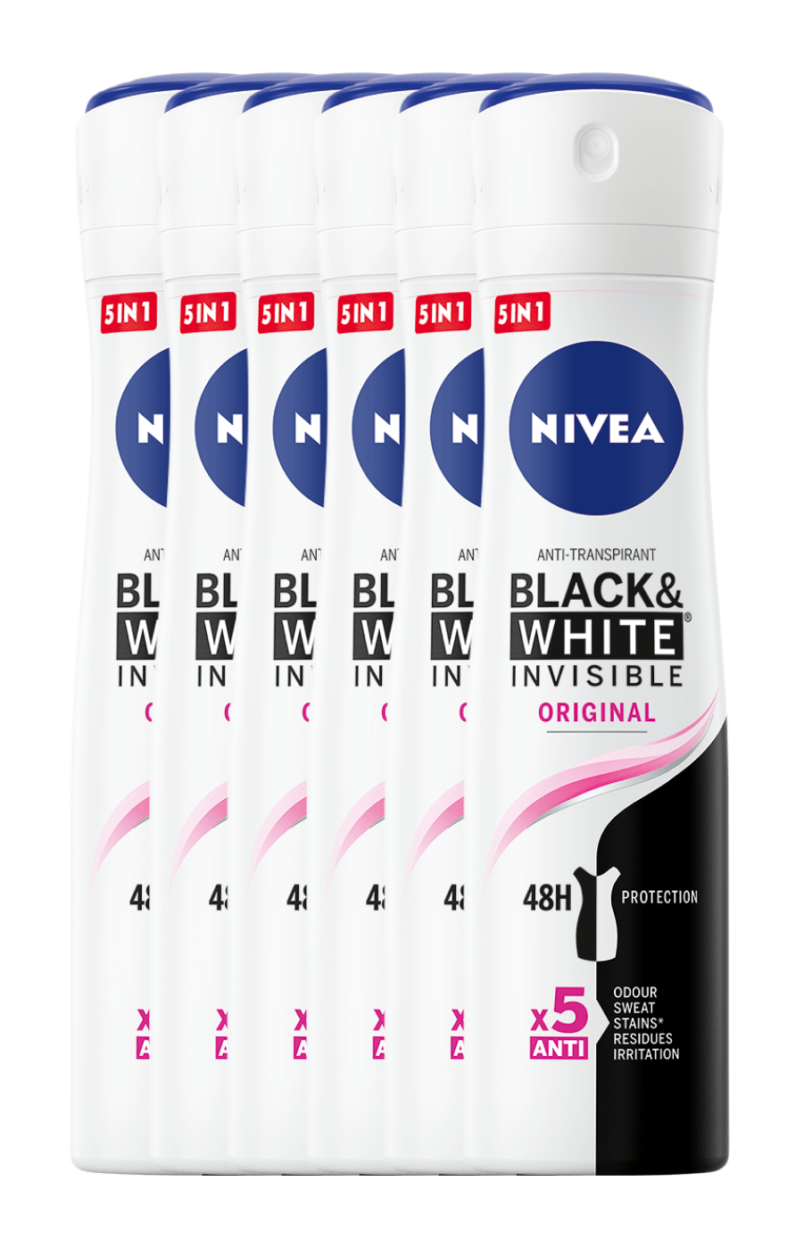 Nivea Black & White Invisible Original Deodorant Spray Voordeelverpakking