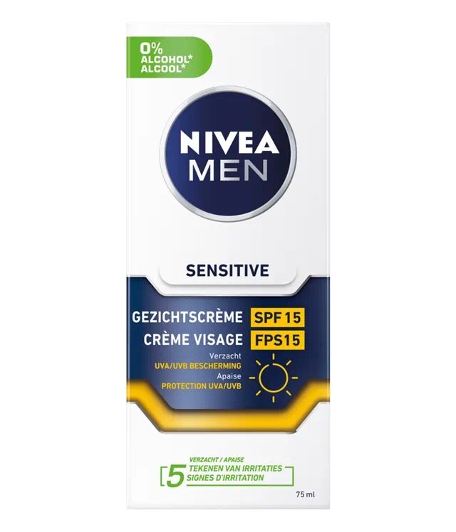 Image of Nivea Men Sensitive Gezichtscrème SPF15