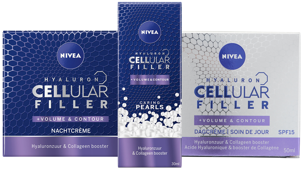 Nivea Hyaluron CELLular Filler Dag- & Nachtcreme + Caring Pearls
