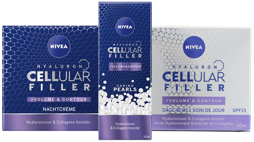Nivea Hyaluron CELLular Filler Dag- & Nachtcrème + Caring Pearls