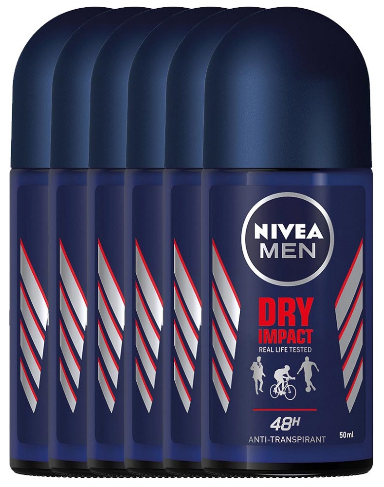 Nivea Men Dry Impact Roll-on Voordeelverpakking