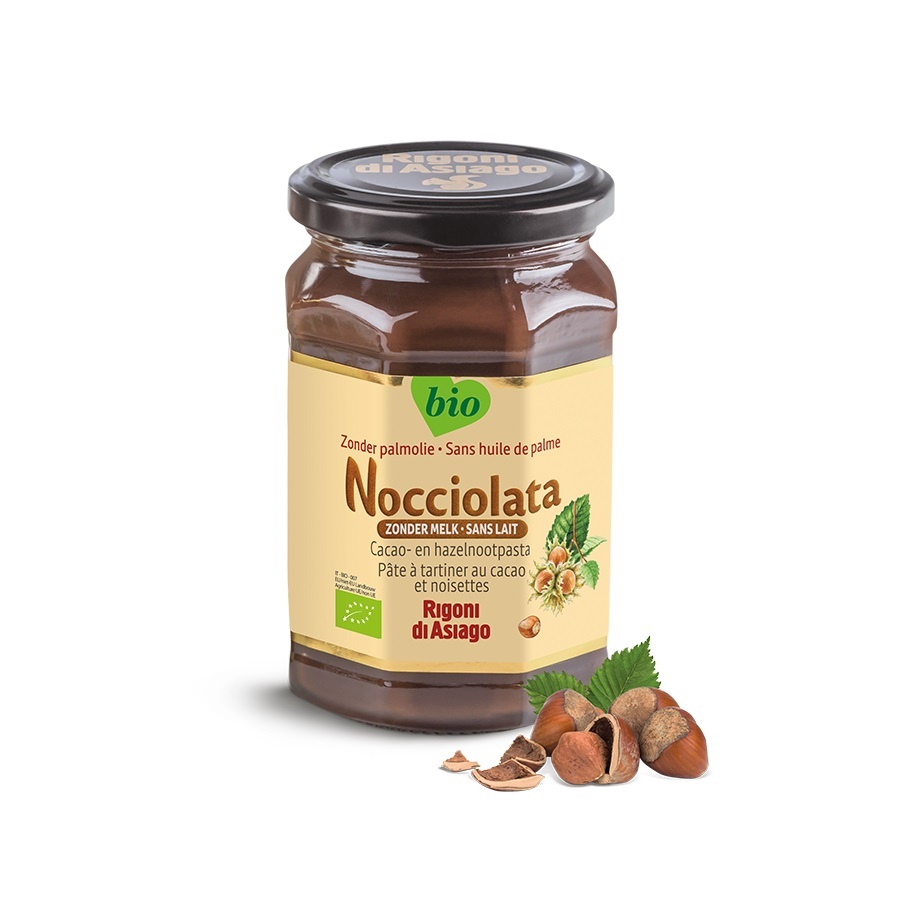 Nocciolata Hazelnootpasta vegan zonder palmolie, BIO - Pot 650 gram