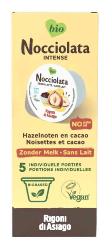 Nocciolata Intens Hazelnoten en Cacao Cups Zonder Melk Bio afbeelding