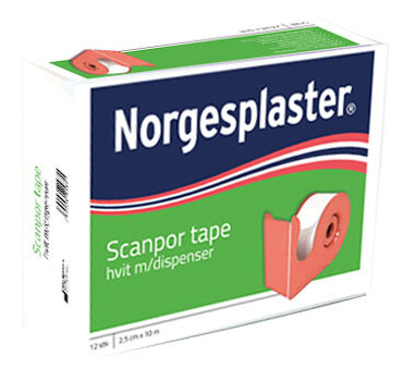 Image of Norgesplaster Scanpor Tape 10m x 2,5cm met dispenser