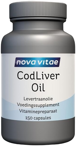 Afbeelding van Nova Vitae Cod Liver Oil Levertraanolie Capsules 150st