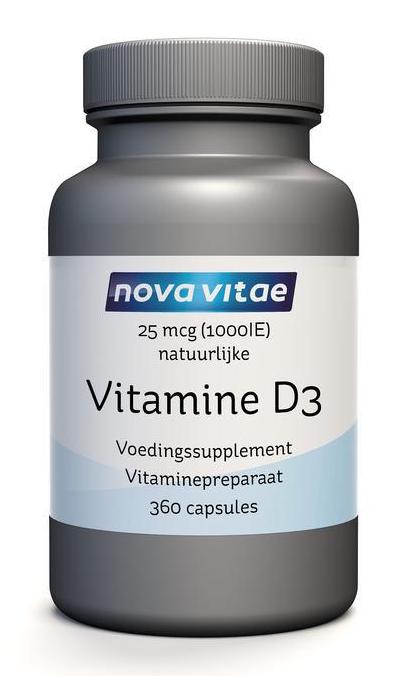 Nova Vitae Vitamine D3 1000IU Capsules 360st