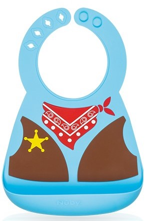 Nuby Silicone Slabbetje Cowboy 3m+