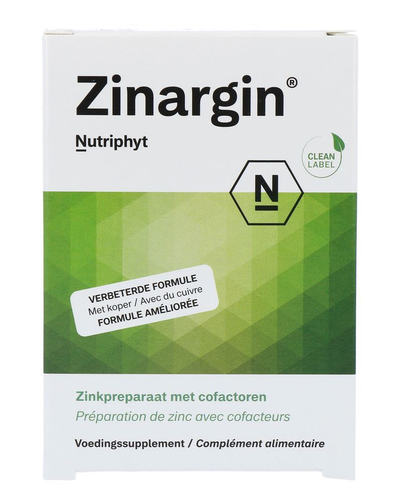 Nutriphyt Zinargin Tabletten 60st afbeelding