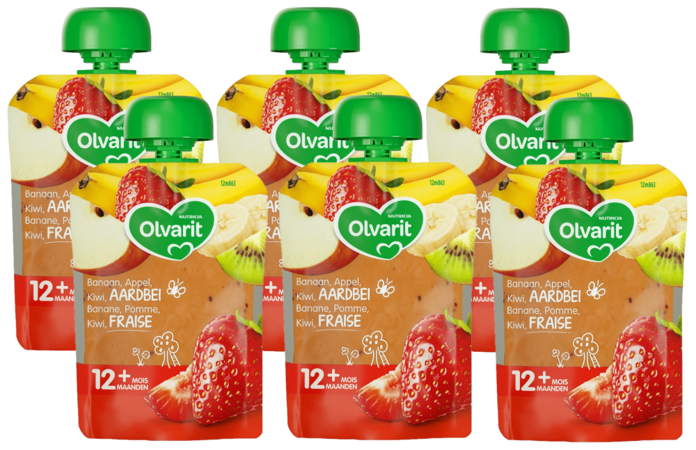 Olvarit 12m+ Banaan Appel Kiwi Aardbei