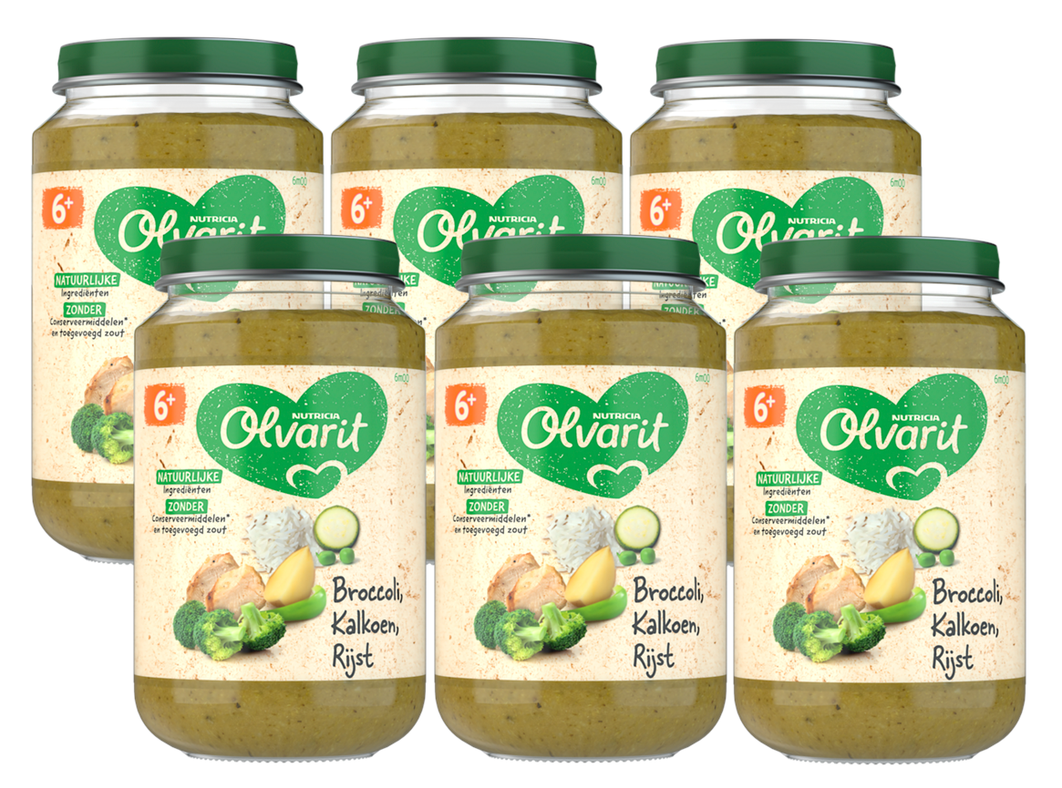 Olvarit 6m+ Broccoli Kalkoen Rijst afbeelding