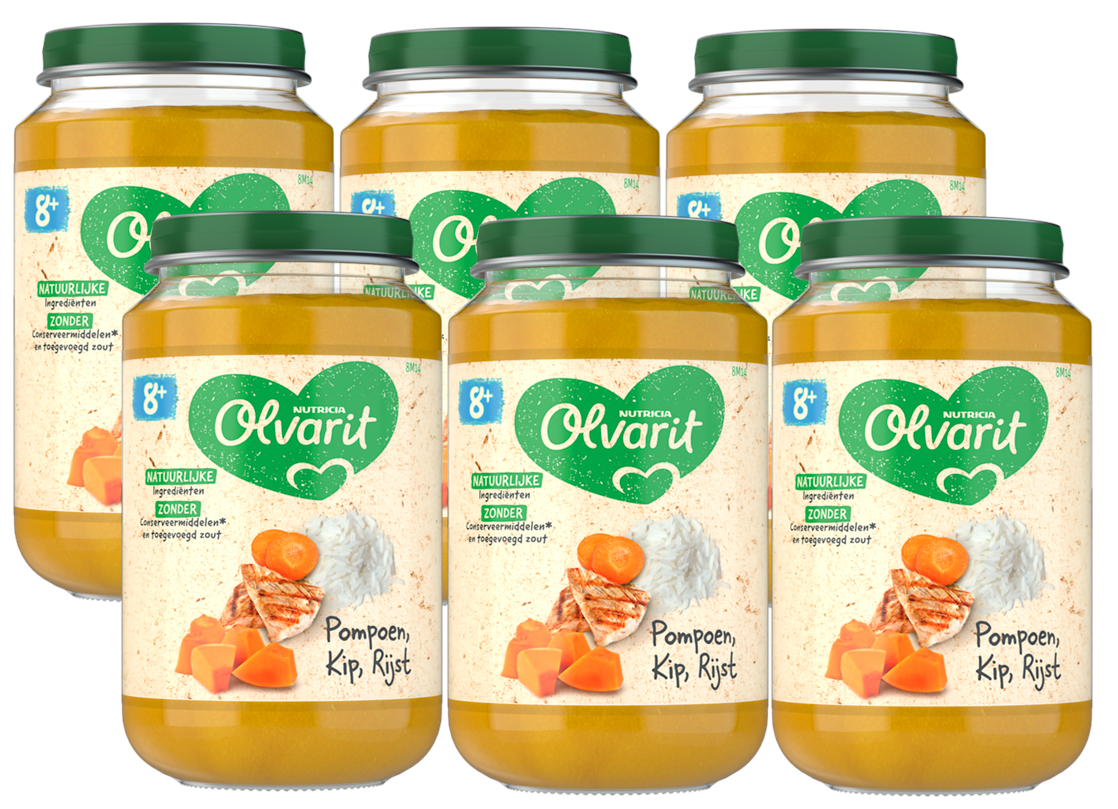 Olvarit 8m+ Pompoen Kip Rijst afbeelding