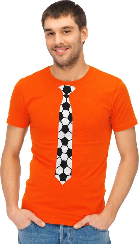 Oranje T-shirt Stropdas XL