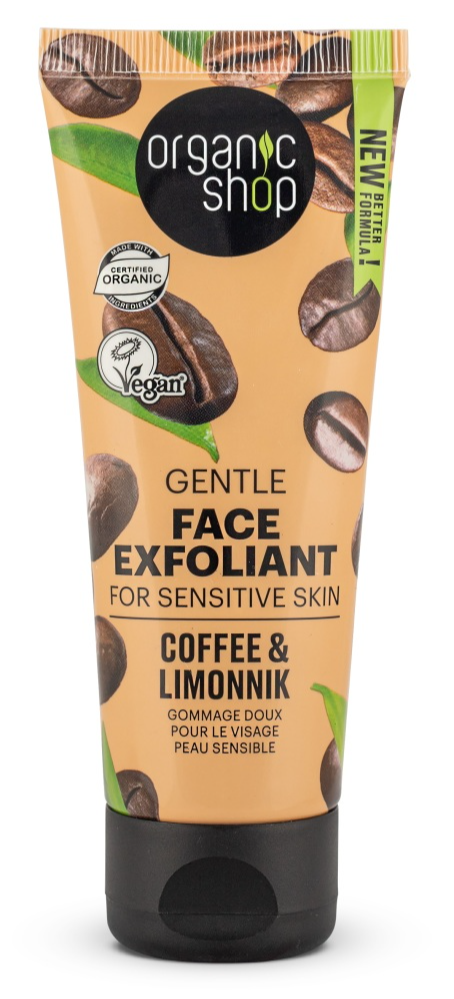 Organic Shop Coffee & Limonnik Gentle Face Exfoliant