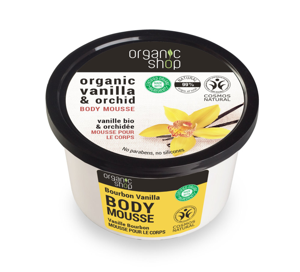 Organic Shop - Organic Vanilla & Orchid Body Mousse Mus Burbońska Wanilia I Orchidea - 250ML