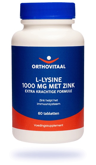 Orthovitaal L-Lysine 1000 mg met Zink Tabletten
