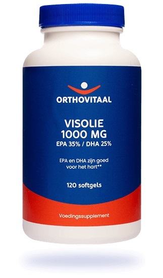 Orthovitaal - Visolie 1000 mg EPA 35%/DHA 25% - 120 softgels - Vetzuren - voedingssupplement
