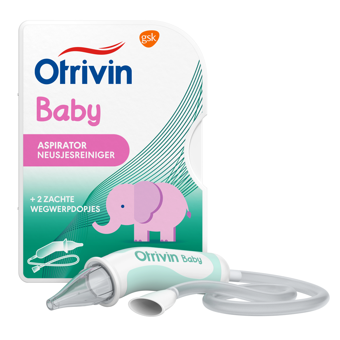Image of Otrivin Baby Aspirator Neusjesreiniger bij een verstopte neus 