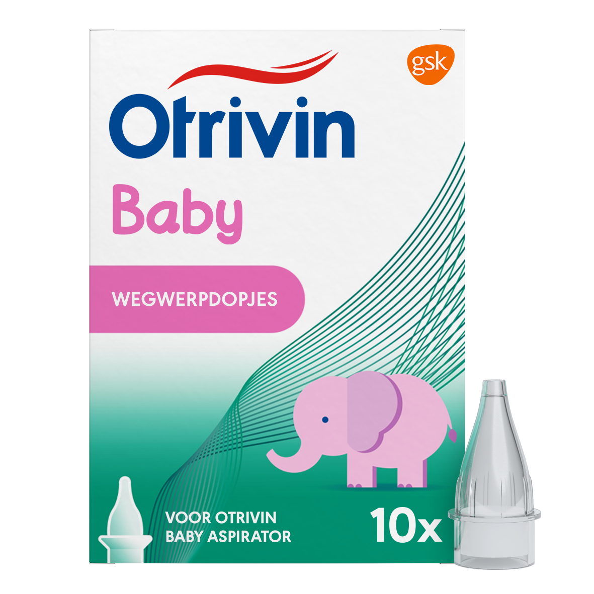 Image of Otrivin Baby Wegwerpdopjes bij Otrivin Baby Aspirator neusjesreiniger