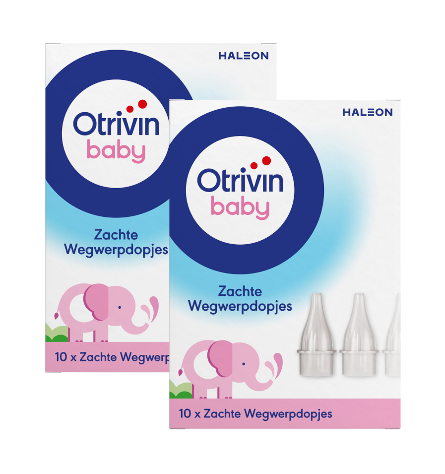 Image of Otrivin Baby Wegwerpdopjes bij Otrivin Baby Aspirator neusjesreiniger - duoverpakking