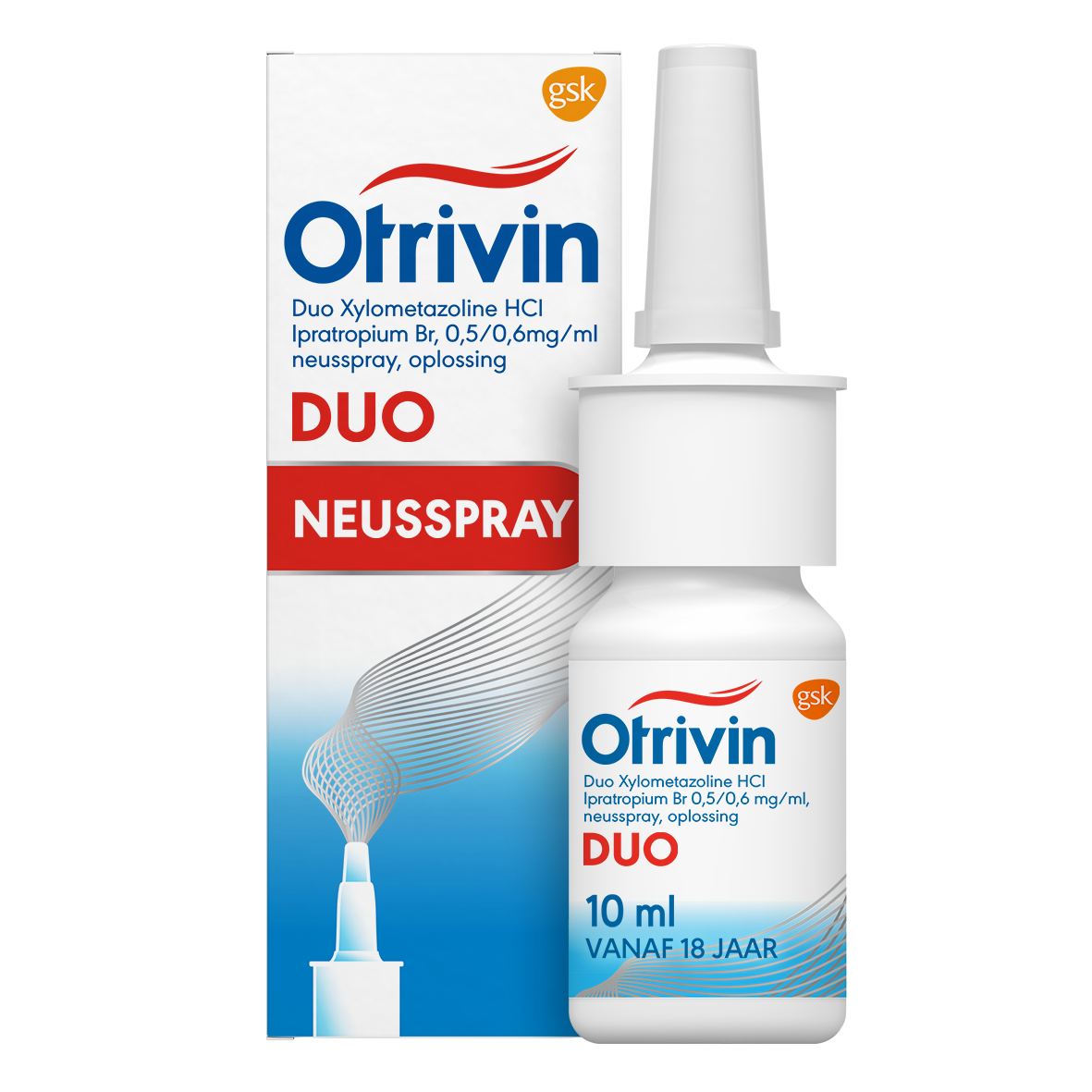 Otrivin Duo Xylometazoline HCl Ipratropium Br, 0,5/0,6 mg/ml Neusspray bij een verstopte neus en loopneus
